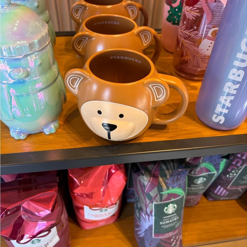 Starbucks Holiday Bear Mug - Brown and White